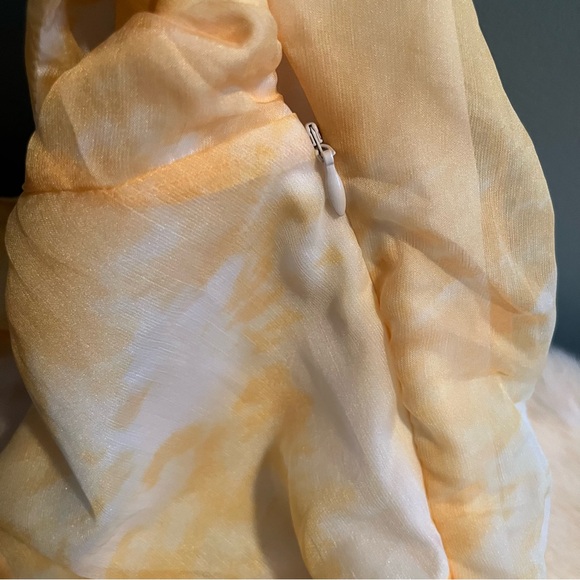 Pretty Little Thing Chartreuse Tie Dye Chiffon Bodycon Dress - Picture 12 of 13